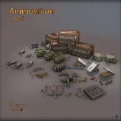 Ammunition pack Low-poly  3D model