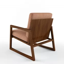 Armchair Model -  Bergere  Low-poly  3D model