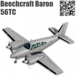 Beechcraft 56TC Baron Low-poly  3D model