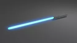 Blue Lightsaber Low-poly  3D model