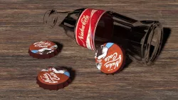 Bottle and caps from under a Nuka-Cola 3D model