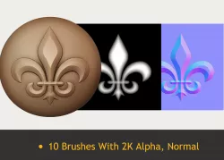 Brushes and Alpha 3D model