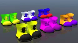 Cartoon Shoes Low-poly  3D model