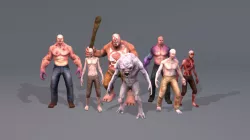 Characters Creatures Pack Low-poly  3D model