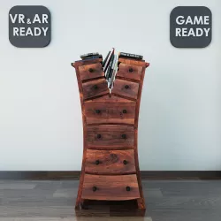 Chest of Drawer04 VR AR Game Ready Low-poly  3D model