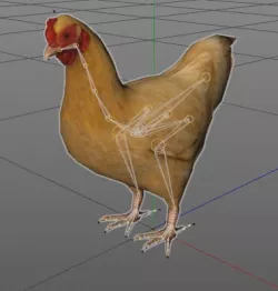 Chicken Brown  Animations Game Ready Low-poly  3D model