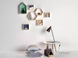 Composition of Decor Pillows and Lamp by Bloomingville 3D model