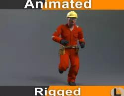 construction worker 3D model