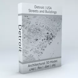 Detroit Streets and Buildings 3D model