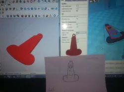 Dual color Single Nozle Traffic Cone Smile Key ring as will being printed @ St Paulus this weekend ;-)