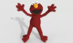Elmo Cartoon Character LowPoly Low-poly  3D model