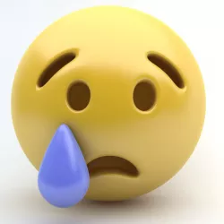 Emoji CRY Low-poly  3D model