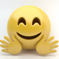 EMOJI hugging Low-poly  3D model
