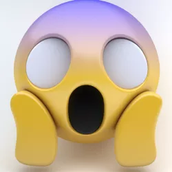 EMOJI SCREAM Low-poly  3D model