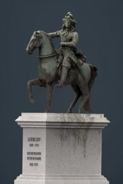 Equestrian statue of Louis XIV 3D model