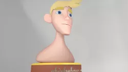 face model named Osca Cartoon face  3D model