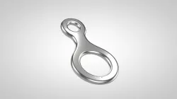 Figure Eight 8 climbing belay device 3D model