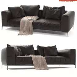 Flexform Leather Sofa Ettore 3D model