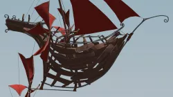 Flying Ship Low-poly  3D model