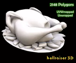Food Chicken Low-poly  3D model