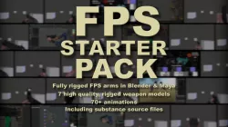 FPS Starter Pack Low-poly  3D model