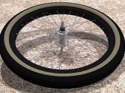 Front BMX wheel with tire