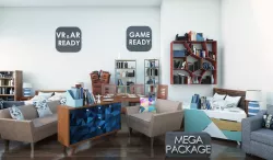 Furniture Mega Package 01 VR AR Game Ready Low-poly  3D model