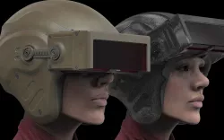 Futuristic Scout Helmet 3D model