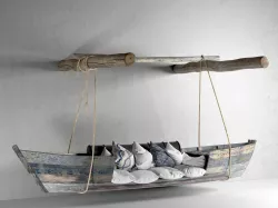 Hanging Boat Sofa 3D model