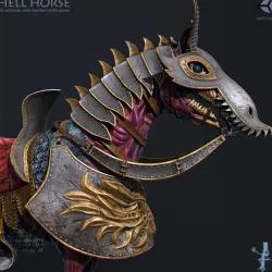 Hell Horse Low-poly  3D model