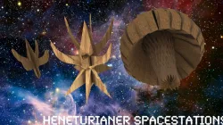 Heneturianer Spacestations Low-poly  3D model