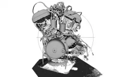 Honda VLX Steed [400cc] Engine (3d-scan)