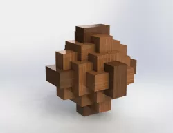 Interlocking wooden puzzle 