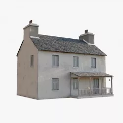 Irish house Low-poly  3D model