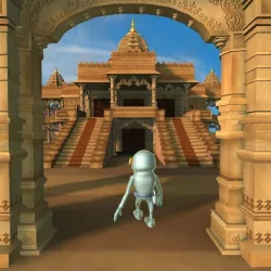 JAIN MANDIR TEMPLE with huge gate 3D model