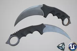 Karambit knife Low-poly  3D model