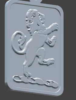 Lion Pendant Design Low-poly  3D model