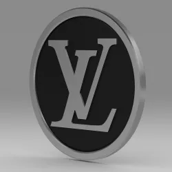 Louis Vuitton logo 3 3D model