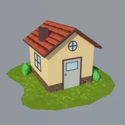 Low Poly House Low-poly  3D model