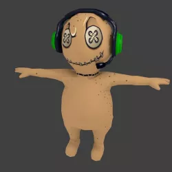 Low poly Voodoo Doll    Low-poly  3D model