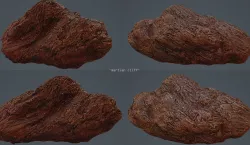 martian cliff rock Low-poly  3D model