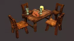 Medieval  - Fantasy Tavern Props Low-poly  3D model