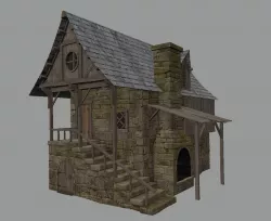 Medieval Town Blacksmith 3D model