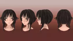 Megumin Hair style 3D model