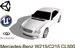 Mercedes-Benz  CL500 Low Poly Low-poly  3D model