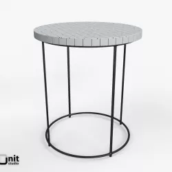 Mosaic Tiled Side Table by West Elm 3D model