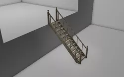 Old staircase Low-poly  3D model