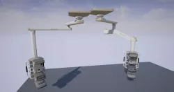 Operating Room Electronics and Lighting System Low-poly  3D model