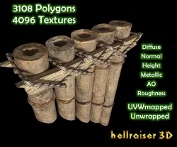 Pan Flute - PBR - Textured Low-poly  3D model