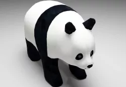 Panda Bear Low-poly  3D model